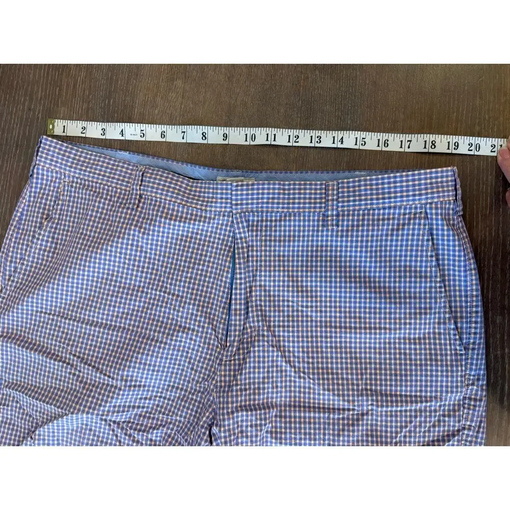 J. CREW Factory Check Chino  10.5 inch inseam Shorts Men 38 J Crew